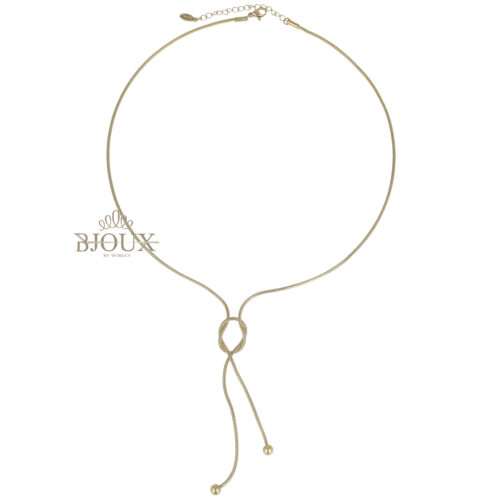 Collana girocollo coda di topo con nodo