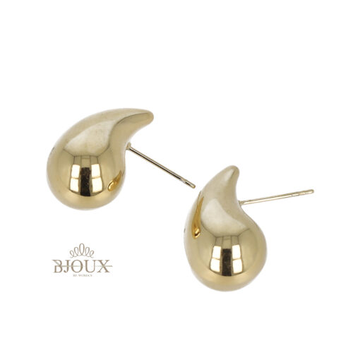 Orecchini in acciaio con goccia gold 20 mm