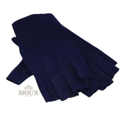 Guanto donna senza dita blu