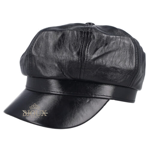 Cappello berretto con visiera effetto vernice