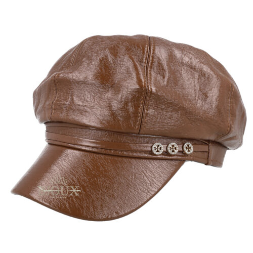 Cappello berretto con visiera brown e applicazione