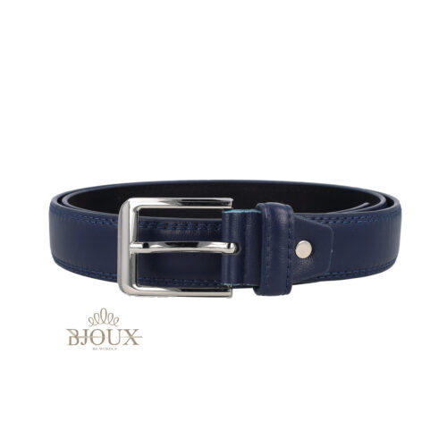 Cintura da uomo in cuoio blue 3 cm