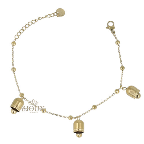 Bracciale campanelle in acciaio gold