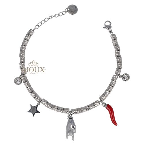 Bracciale dadini con portafortuna