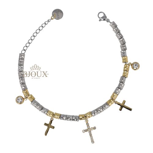 Bracciale dadini con crocette