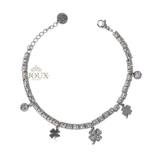 Bracciale dadini con quadrifogli