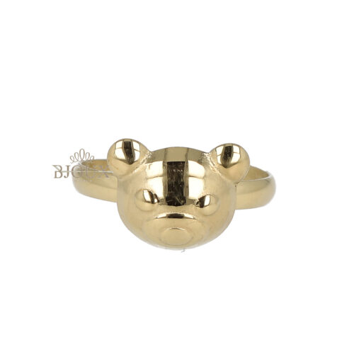 Anello acciaio con teddy