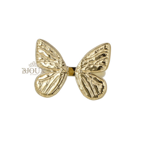 Anello farfalla acciao lavorato