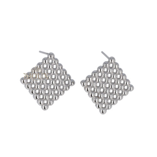 Orecchini romboidali in acciaio