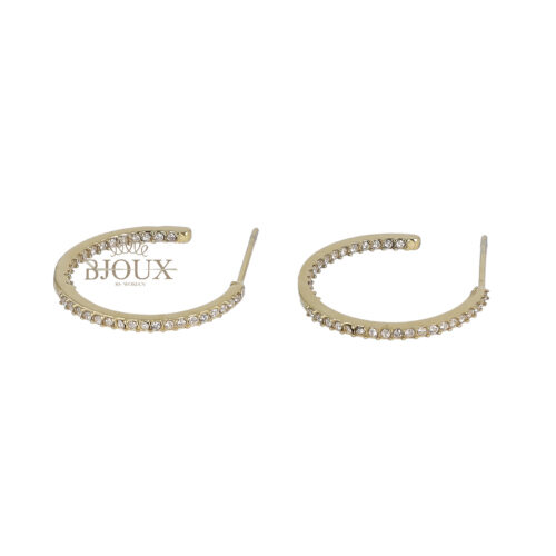 Orecchini hoops con strass 15 mm