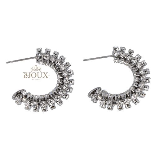 Orecchini cerchio 25 mm con strass