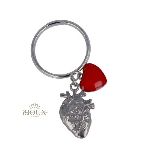 Anello con organo cuore e cuoricino