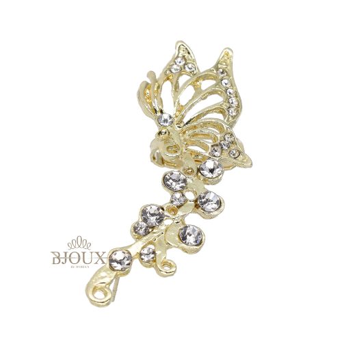 Orecchino earcuff farfalla con strass