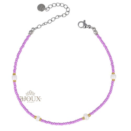 Cavigliera acciaio con conteria