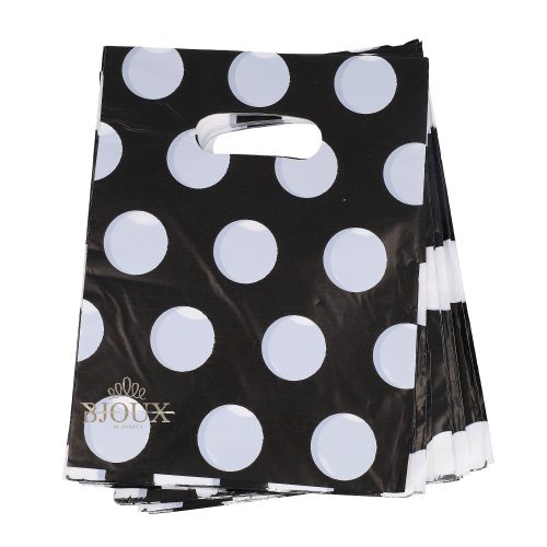 Busta Pois Black & White 100 pezzi in plastica 15x20
