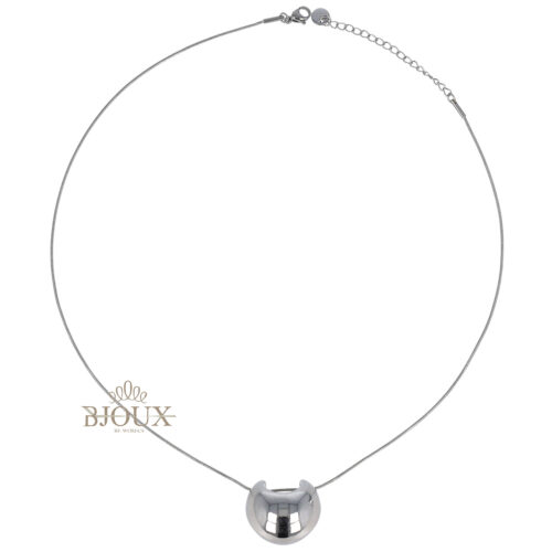 Collana girocollo mezzaluna bombata