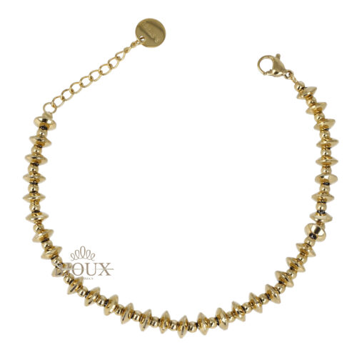 Bracciale in acciaio pallini e semi sfere piccole