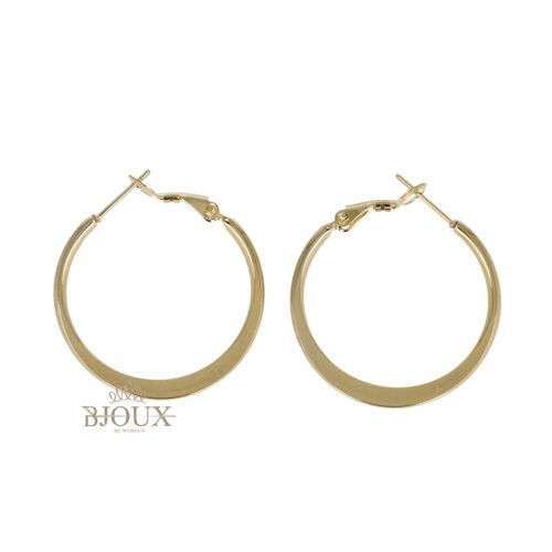 Orecchini in acciaio cerchio 30mm piatto