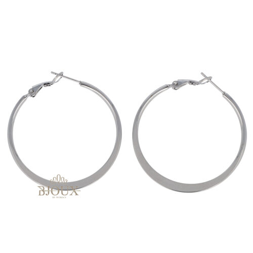 Orecchini in acciaio cerchio 40mm piatto