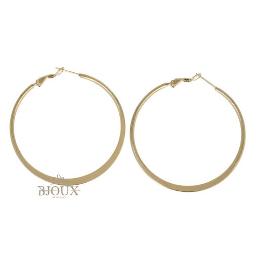 Orecchini in acciaio cerchio 50mm piatto