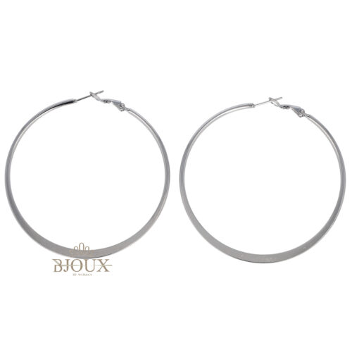 Orecchini in acciaio cerchio 60mm piatto