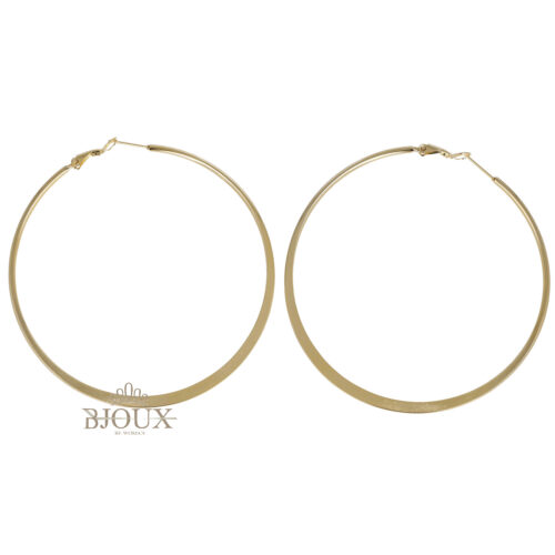 Orecchini in acciaio cerchio 70mm piatto