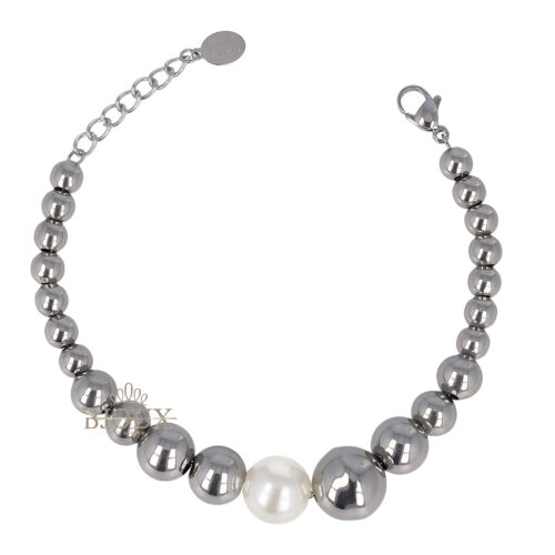 Bracciale sfere a gradazione con perla
