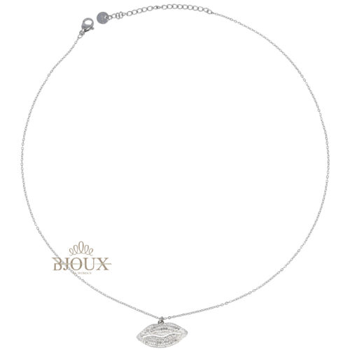 Collana catenina con bacio strass