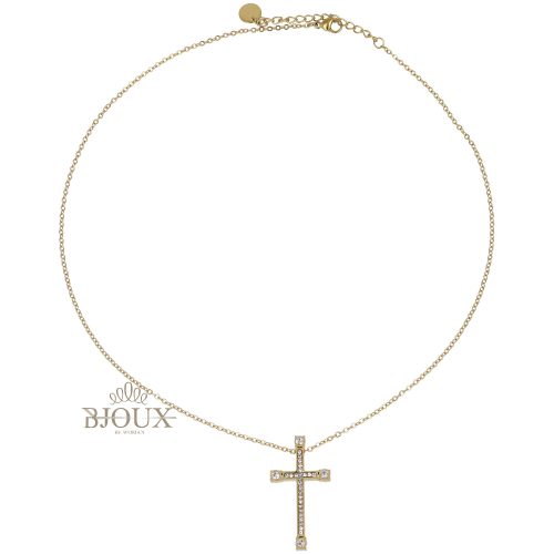 Collana con croce con punti luce