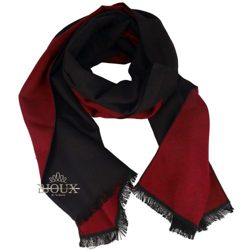 Sciarpa man red black double color
