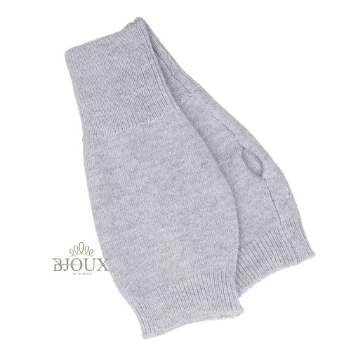 Guanto donna grigio chiaro modello senza dita