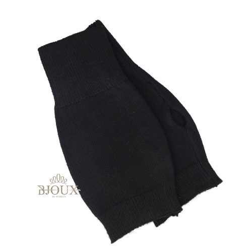 Guanto donna nero modello senza dita