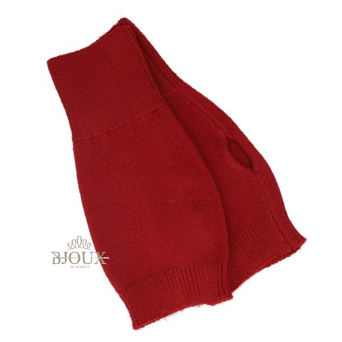 Guanto donna bordeaux modello senza dita