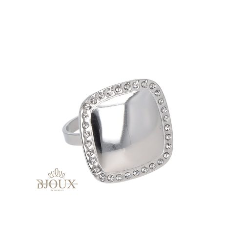 Anello rombo con strass