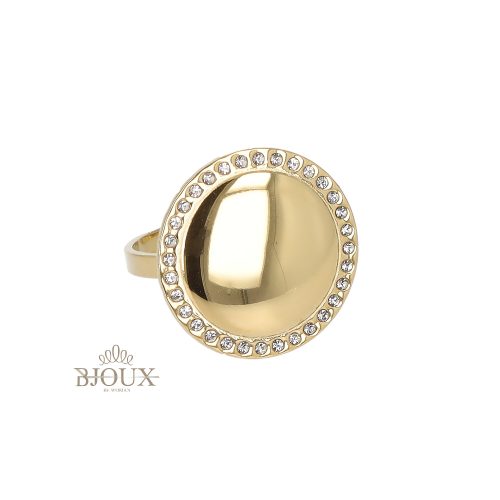 Anello tondo con strass