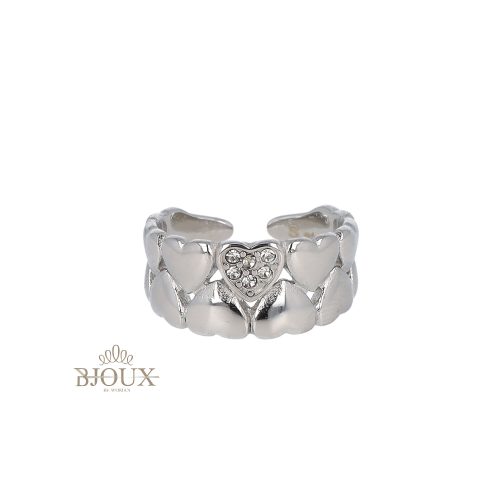 Anello a cuori in acciaio inossidabile