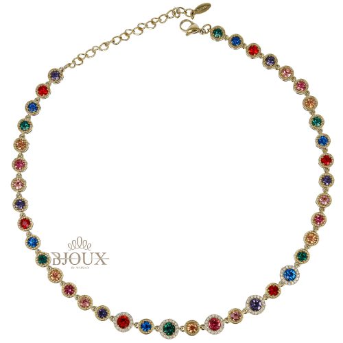 Collana tennis raimbow tondi