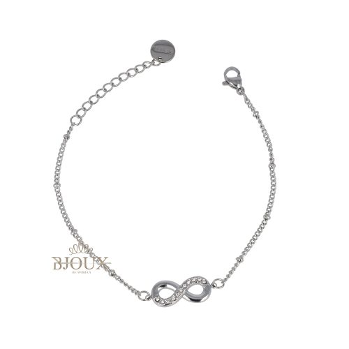 Bracciale con centrale infinito strass