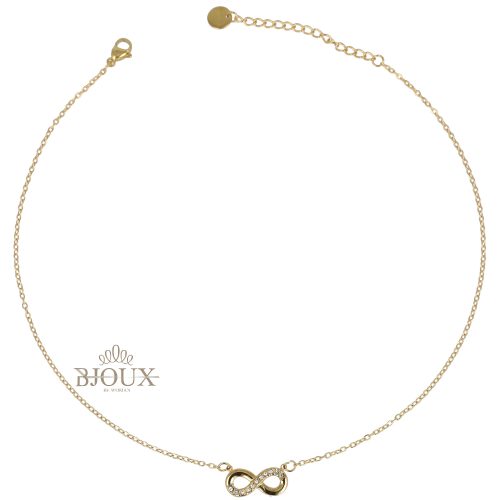 Collana catenina con centrale infinito strass