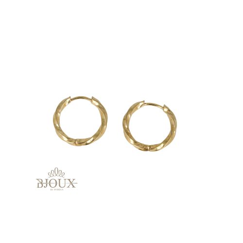 Orecchini cerchietti 15 mm corda acciaio