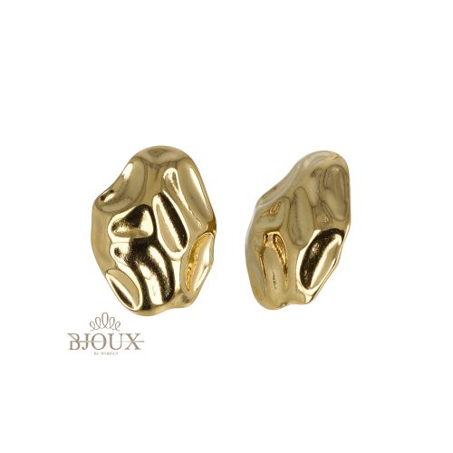 Orecchini acciaio scudo ondulato