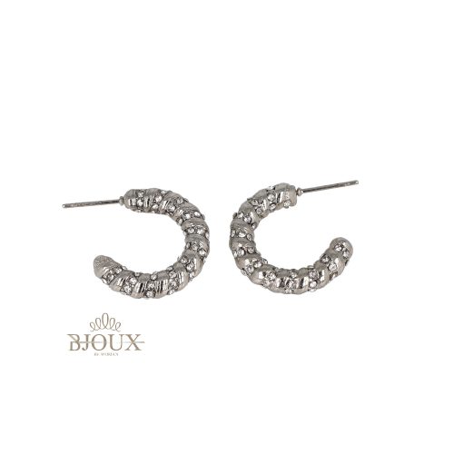 Orecchini semicerchio con strass