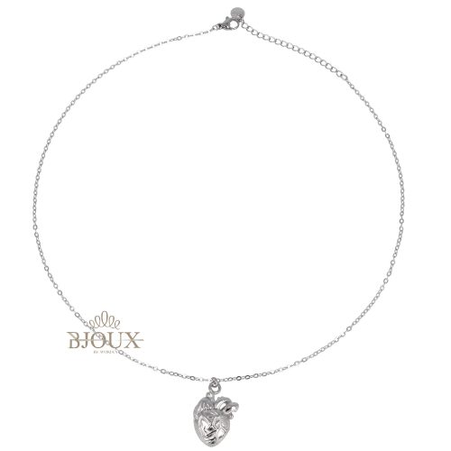 Collana catenina con organo cuore 3d