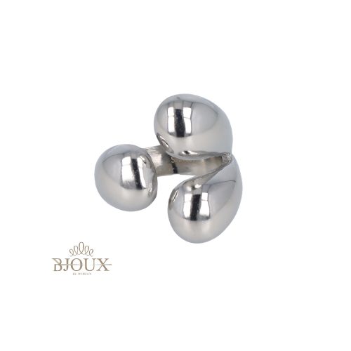 Anello tris gocce acciaio