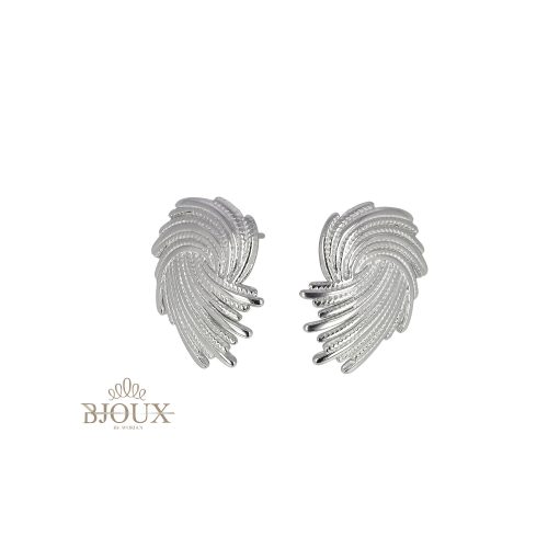 Orecchini a lobo frange acciaio