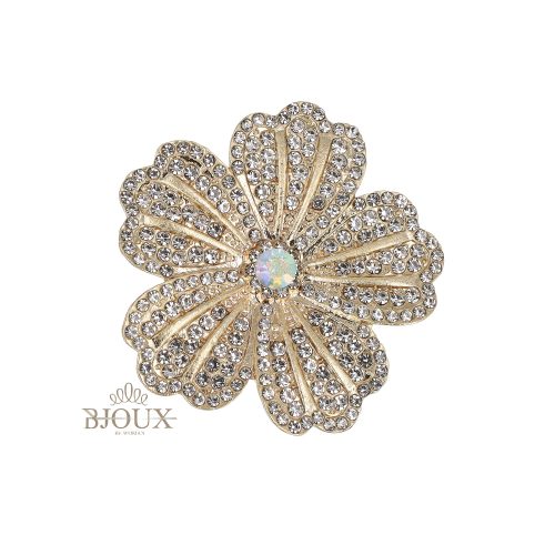 Spilla gioiello a fiore brillante