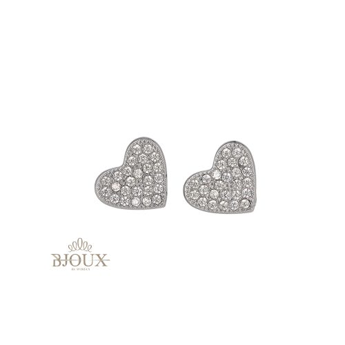 Orecchini cuoricini brillantinati