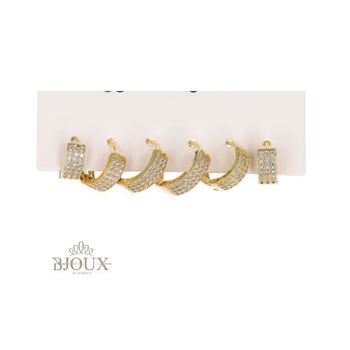 Orecchini card cerchietti 0,5 cm con strass