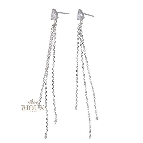 Orecchini goccia di luce in acciaio