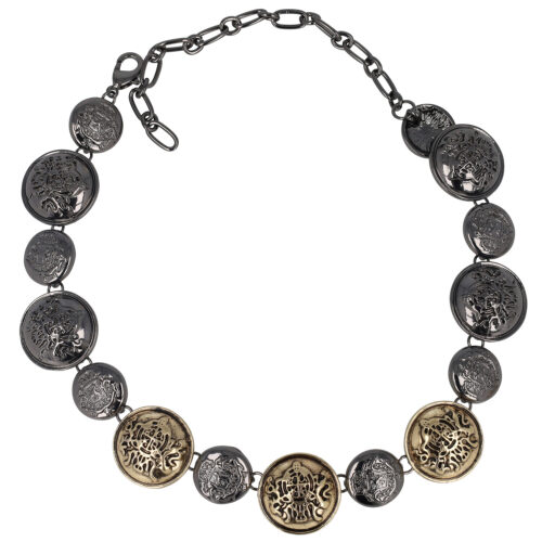 Collana girocollo medaglie anticate